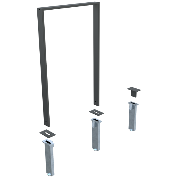 Cover | for flat steel lean-to brackets | and square lean-to hangers | for 80 x 12 mm / 80 x 10 mm square tube | hot-dip galvanized